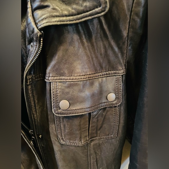 Real Leather Vintage Women's Jacket - Distressed Large - Picture 7 of 8